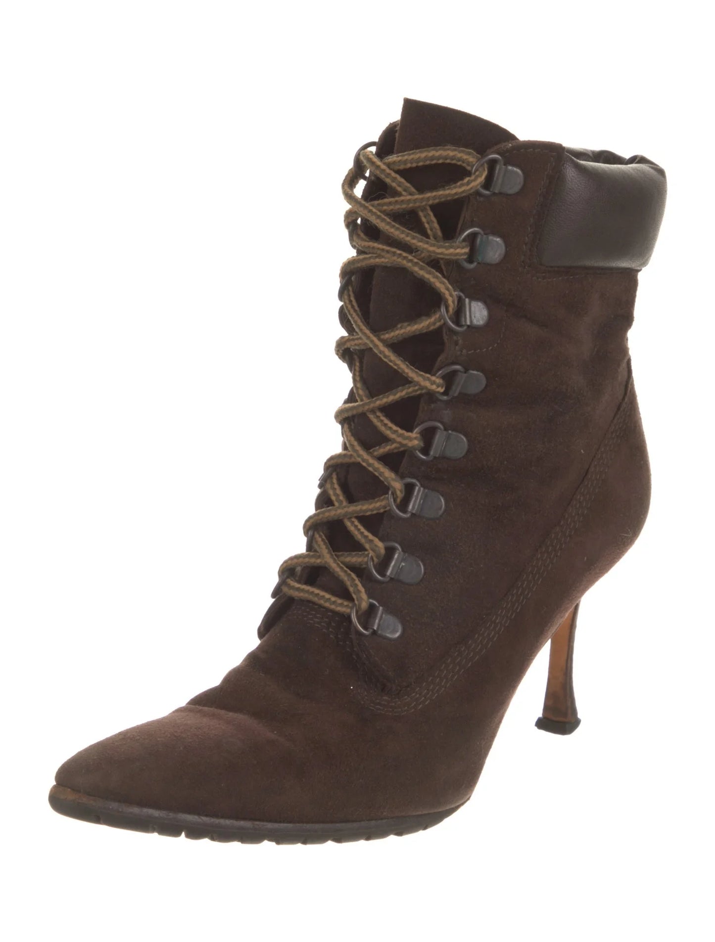 Manolo Blahnik Laceup Booties size 35