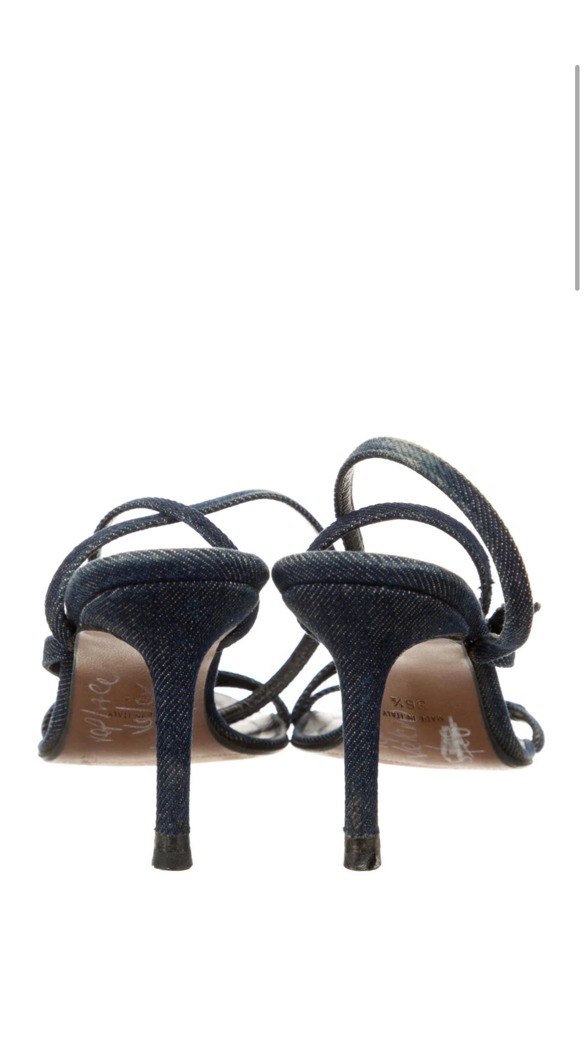 Christian Dior Vintage Denim Logo Sandals size 36.5